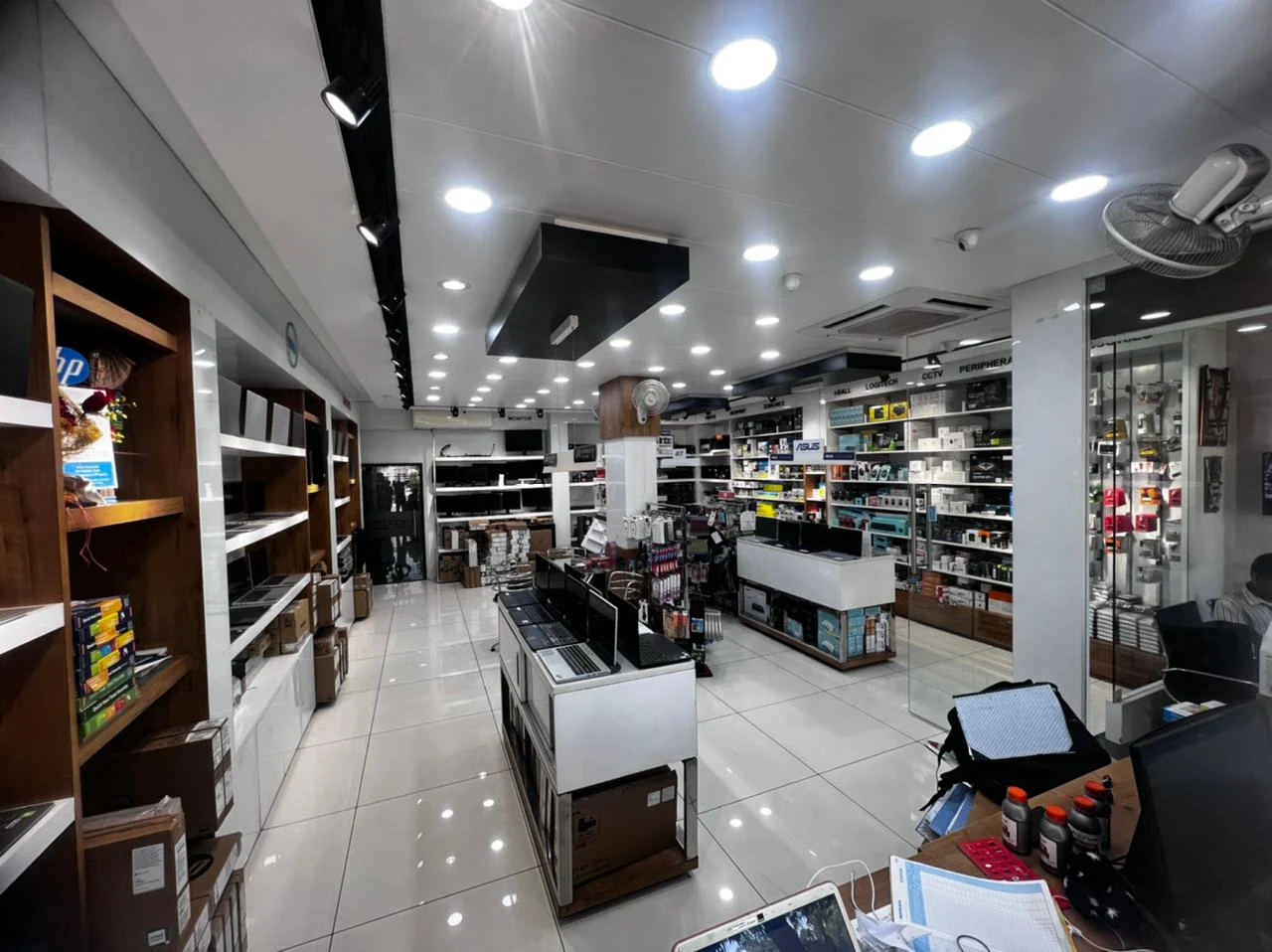 Inside the Computer Service Point IT HUB store in Chandrapur